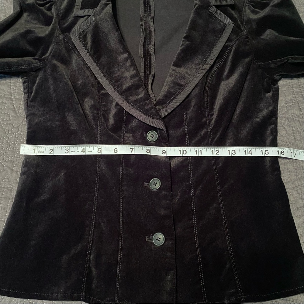 White House Black Market Black Velvet Blazer - Picture 10 of 13